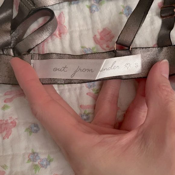 Out from Under metallic pewter triangle bralette - Picture 3 of 3